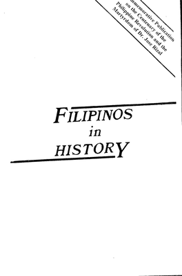 FILIPINOS in HISTORY Published By