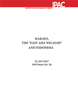 Marawi, the "East Asia Wilayah" and Indonesia