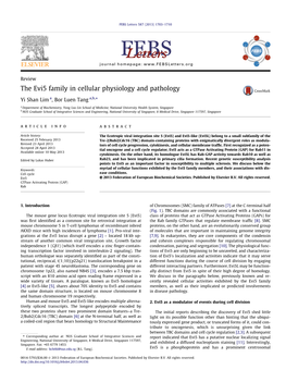 The Evi5 Family in Cellular Physiology and Pathology