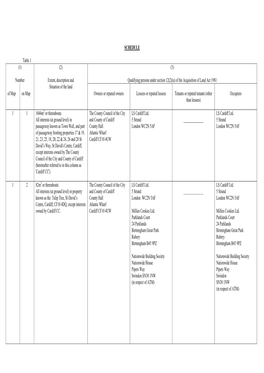 Schedule to Compulsory Purchase Order 2006 No. 84