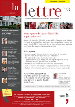 Agence De Laxou-Maxéville, Contacts Et Services Utiles