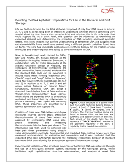 Doubling the DNA Alphabet: Implications for Life in the Universe and DNA Storage