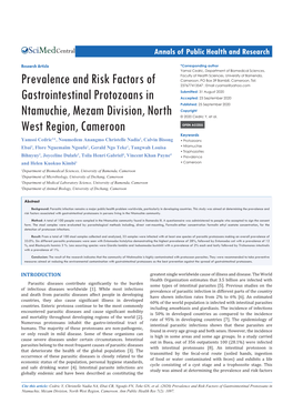 Prevalence and Risk Factors of Gastrointestinal Protozoans in Ntamuchie, Mezam Division, North West Region, Cameroon