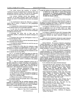 Arrêté Du Ministre De L'agriculture Et De La Pêche Maritime N° 1353-13 Du 11 Hija 1434