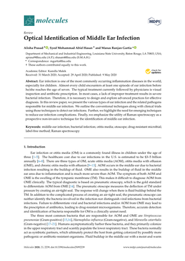 Optical Identification of Middle Ear Infection