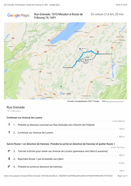 Rue Grenade, 1510 Moudon À Route De Fribourg 74, 1691 - Google Maps 29.04.17 10�25