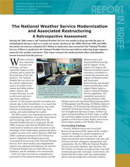 The National Weather Service Modernization and Associated