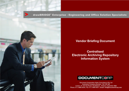 Vendor Briefing Document Centralised Electronic Archiving