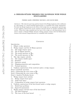 Arxiv:1807.02178V2 [Math.DG] 29 Oct 2020 Step 3: Analytic Fredholm Theory 43 5