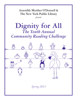 Dignity for All the Tenth Annual Community Reading Challenge