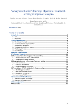 “Always Antibiotics”: Journeys of Parental Treatment- Seeking in Segamat, Malaysia