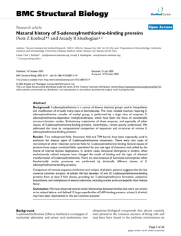 BMC Structural Biology Biomed Central