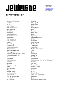 Repertoirelijst