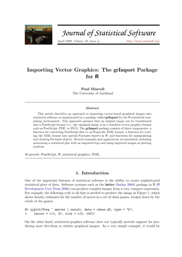 Importing Vector Graphics: the Grimport Package for R