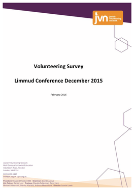 JVN Limmud Survey Results Final