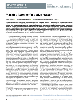 Machine Learning for Active Matter