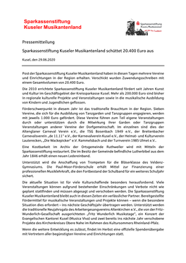 Sparkassenstiftung Kuseler Musikantenland