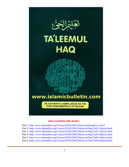 Taleemul Haq (Teachings of Islam)
