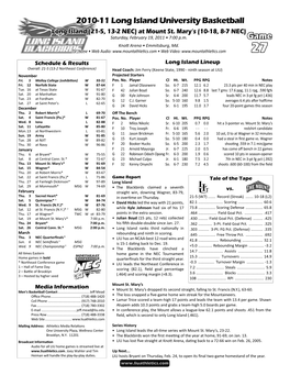 LIU Game Notes.Indd