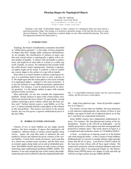 Pleasing Shapes for Topological Objects