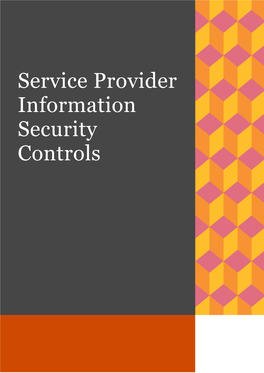 Service Provider Information Security Controls