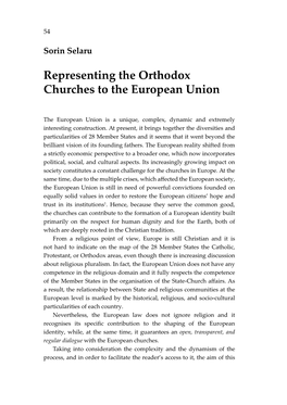 Representing the Orthodox Churches to the European Union