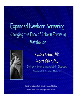 Expanded Newborn Screening