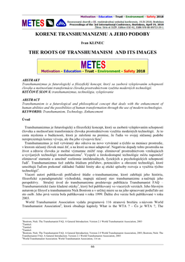 Korene Transhumanizmu a Jeho Podoby