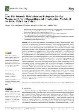 Land Use Scenario Simulation and Ecosystem Service Management for Different Regional Development Models of the Beibu Gulf Area, China