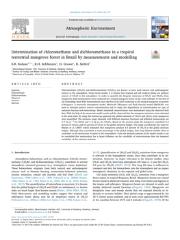 Determination of Chloromethane and Dichloromethane in a Tropical T Terrestrial Mangrove Forest in Brazil by Measurements and Modelling