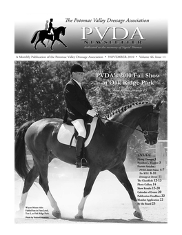 A Monthly Publication of the Potomac Valley Dressage Association