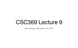 CSC369 Lecture 9