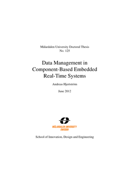 Data Management in Component-Based Embedded Real-Time Systems