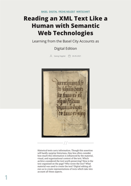 Reading an XML Text Like a Human with Semantic Web Technologies 1