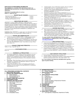 MEKINIST (Trametinib) Label Snda 204114 S-001