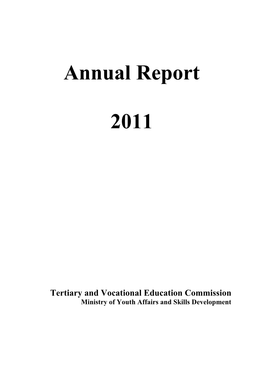 Tertiary and Vocational Education Commission for the Year 2011