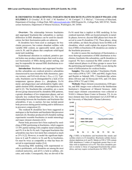 R Chondrites to Brachinites: Insights from Discrete Platinum Group Phases and Sulfides S