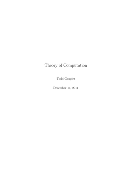 Theory of Computation