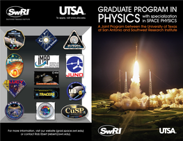 Space Physics Graduate Program Brochure