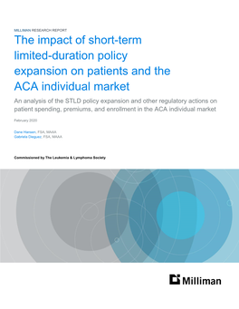 Report: the Impact of Short-Term Limited-Duration Policy Expansion