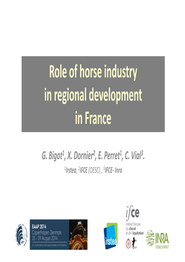 Role of Horse Industry in Regional Development in France