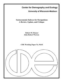 Socioeconomic Indexes for Occupations: a Review, Update, and Critique