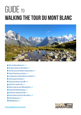 Walking the Tour Du Mont Blanc