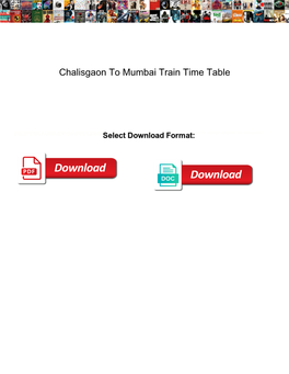 Chalisgaon to Mumbai Train Time Table