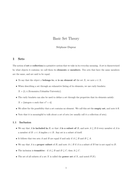 Basic Set Theory