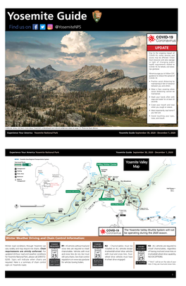 Yosemite Guide Yosemite Guide September 30, 2020 - December 1, 2020 @Yosemitenps