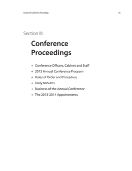 Conference Proceedings 65
