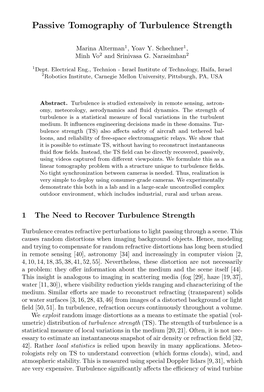 Passive Tomography of Turbulence Strength