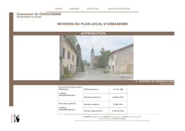 Commune De CHAUCENNE REVISION DU PLAN LOCAL D'urbanisme APPROBATION