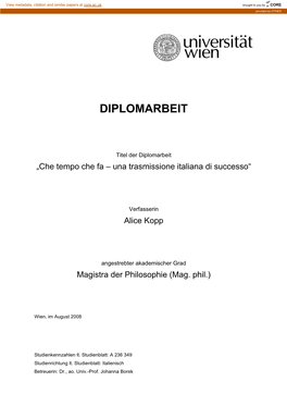 Diplomarbeit